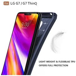 Sucnakp LG G7 ThinQ case,LG G7 Fit Case,LG G7 One Case,LG G7 Case, TPU Shock Absorption Technology Raised Bezels Protective Case Cover for LG G7 Smartphone (TPU Blue)