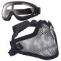 Anyoupin Airsoft Mask and Goggles Set Adjustable Metal Steel Mesh Half Face Mask with Ultra-Violet Protective Outdoor Glasses Goggles for Paintball Shooting Cosplay War Game Anyoupin Airsoft Mask and Goggles Set Adjustable Metal Steel Mesh Half Face Mask with Ultra-Violet Protective Outdoor Glasses Goggles for Paintball Shooting Cosplay War Game