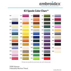 63 Brother Colors Embroidery Machine Thread