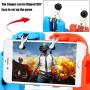 Mobile Gamepad Controller for PUBG with Cooling Fan L1 R1 Aim Fire Gaming Triggers for Fortnite/Rules of Survival (Red and Blue)