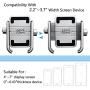 vicelecus Motorcycle Phone Mount, Adjustable Anti Shake Metal Bike Phone Holder for iPhone X/8/7/6 Plus Samsung Galaxy S9/S8/S7/S6 GPS, Holds Devices up to 3.7" Width (Silver)