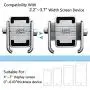 vicelecus Motorcycle Phone Mount, Adjustable Anti Shake Metal Bike Phone Holder for iPhone X/8/7/6 Plus Samsung Galaxy S9/S8/S7/S6 GPS, Holds Devices up to 3.7&quot Width (Silver)