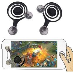 UNMCORE Joystick Mobile Phone & Tablet Game Rocker Handle Controller Mini Touch Screen Joypad For Android Smartphones IPad & Tablets (2 pcs) - Black
