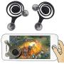 UNMCORE Joystick Mobile Phone & Tablet Game Rocker Handle Controller Mini Touch Screen Joypad For Android Smartphones IPad & Tablets (2 pcs) - Black