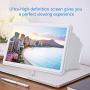 Mobile Phone Screen Magnifier, Universal 12 Inch Mobile Phone 3D Retractable Amplifier Screen Magnifier, Retractable High Definition Screen Amplifier Enlarged Expander(White)