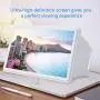 Mobile Phone Screen Magnifier, Universal 12 Inch Mobile Phone 3D Retractable Amplifier Screen Magnifier, Retractable High Definition Screen Amplifier Enlarged Expander(White)