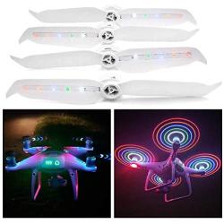 RCstyle Phantom 4 Propellers Rechargeable Flash Led Propellers Compatible with DJI Phantom 4 Pro V2.0/4/4 Pro/4 Pro+ Props with USB Cable,2 Pairs