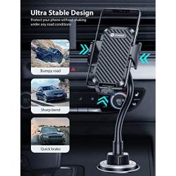 VICSEED Upgraded Ultra Stable Cup Holder Phone Mount Cup Phone Holder for Car Universal Phone Cup Mount Fit for iPhone SE 11 Pro Max Xs Xr X 9 8 7Plus, Galaxy Note10 S20+ S10+ S9 Google LG All Phone