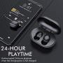 Wireless Earbuds, Comeproof Bluetooth Earbuds Deep Bass HiFi Stereo Sound 24H Playtime Bluetooth Headphones in Ear with Charging Case and Built in Mic for Sports Running.