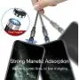 A.S Gen2 Magnetic Charging Cable, 540° Rotation Magnetic Phone USB Cable, 3A Fast Charging Data Transfer Charger Cable Compatible with USB C, Micro USB and iProduct (Black, 1.6ft+3.3ft+6.6ft) A.S Gen2 Magnetic Charging Cable, 540° Rotation Magnetic Phone USB Cable, 3A Fast Charging Data Transfer Charger Cable Compatible with USB C, Micro USB and iProduct (Black, 1.6ft+3.3ft+6.6ft)