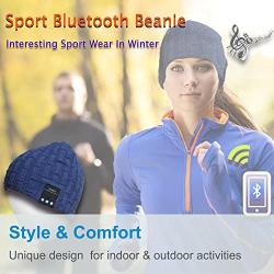 Mydeal Wireless Bluetooth Beanie Hat Music Knitted Cap with Headphone Headset Earphone Stereo Speakers and Mic Hands Free for Outdoor Sports Running Walking Jogging Skiing Snowboard