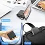 Portable Charger with AC Plug, 15000mAh Portable Phone Charger, 18W PD QC3.0 USB C Power Bank 4 Output 2 Input, External Battery Pack Phone Charger Built-in Type-C 2 Cables Compatible for iPhone etc