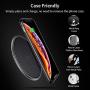 [Upgraded] ESR Wireless Charger, Metal Frame Ultra-Thin Fast Charging Pad, 7.5W for iPhone SE/11/11 Pro/11 Pro Max, 10W Fast Charging for Galaxy S20/S20 Ultra/Note10, Pixel 3/4, Black