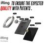 iRing Original - Include Hook Mount for Wall or Car Cradle. AAUXX Cell Phone Ring Grip Finger Holder, Mobile Stand, Kickstand, iPhone, Android, Smartphones, Tablets. (Grey)