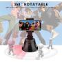 Smart Portable Selfie Stick,360°Rotation Auto Face Object Tracking Camera Tripod Holder Smart Shooting Cell Phone Camera Mount, Vlog Shooting Smartphone Mount Holder for All iPhone Android Phone