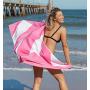 Zavabay Microfiber Beach Towel with Zipper Pocket – Quick Dry, Sand Free Towel for Travel & Pool with Carry Bag – Large, Compact Towels for Swim, Spa, Yoga, Traveling, Boating, Camping, Sports & Home
