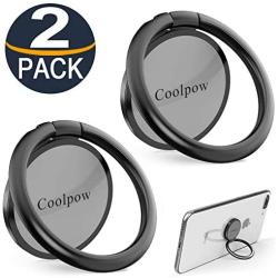 Phone Ring Holder Finger Kickstand - 360° Rotation Metal Ring Grip for Magnetic Car Mount, Compatible with All Smartphone