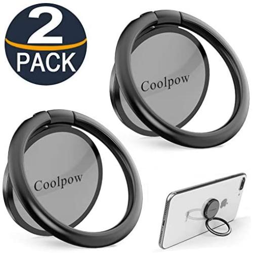 Phone Ring Holder Finger Kickstand - 360° Rotation Metal Ring Grip for Magnetic Car Mount, Compatible with All Smartphone
