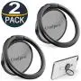 Phone Ring Holder Finger Kickstand - 360° Rotation Metal Ring Grip for Magnetic Car Mount, Compatible with All Smartphone
