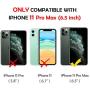 SURPHY Silicone Case Compatible with iPhone 11 Pro Max Case 6.5 inch, Liquid Silicone Full Body Thickening Design Phone Case (with Microfiber Lining) for iPhone 11 Pro Max 6.5 2019, Black