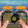 Newseego Mobile Game Controllers, [Quicker Response] Phone Trigger Key Mobile Shooter Aim & Fire Buttons Physical Joystick for Knives Out/PUBG/Rules of Survival L1R1 for iOS Android Phone, Black