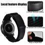 V-MORO Nylon Strap Compatible with Galaxy Watch 46mm Bands/Gear S3 Frontier Band Black Men 22mm Soft Breathable Woven Loop Replacement for Samsung Galaxy Watch 46mm/Gear S3 Smartwatch