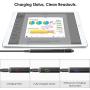 MoKo Universal Active Stylus Pen, 2-in-1 Capacitive Fine Point Touch Screen Tablets Stylus Pencil Fit with Apple iPad, Mini/Air/Pro, iPhone, Samsung Galaxy, Touchscreen Devices & Smartphones - Black