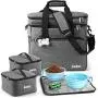 beka. Dog Travel Bag - Dog Travel Kit with 2 Collapsible Silicone Bowls, 2 Food Containers, Multi-Use Pockets for Pet Accessories - Ideal Mobile Dog Gear Weekender