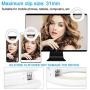 Selfie Ring Light, MercuryGo Rechargeable Portable Clip on 40 LED Circle Light with 3 Light Modes for iPhone/Android Smart Phone Photography, Camera Video Recording, Vlog