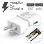 Adaptive Fast Charger Kit Compatible Samsung Galaxy S6/ S7/ Edge/Plus/Active/Note 5 / Note 4, USB 2.0 Fast Wall Charger Adapter and Micro USB Cable