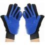 Ravazzi Pet Grooming Glove - Gentle Deshedding Brush Glove - Best Pet Hair Remover Mitt - Perfect for Dog or Cat with Long or Short Fur - 1 Pair Blue