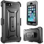 iPhone 5S Case, SUPCASE Heavy Duty Belt Clip Holster Compatible with iPhone 5 Unicorn Beetle PRO Series Full-Body Rugged Hybrid Protective Cover with Built-in Screen Protector (Black/Black)