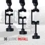 Enduro Golf Cart Mount for Phone and SkyCaddie SX500 - TACKFORM [Enduro Series] - Rock Solid All-Metal Holder for Phones and GPS up to 3.4&quot Wide. Industrial Spring Grip.