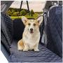 rabbitgoo Dog Back Seat Cover Protector with Side Flaps Waterproof Scratchproof Nonslip Windowed Hammock for Dogs Backseat Protection Against Dirt and Pet Fur Durable Pets Seat Covers for Cars SUVs