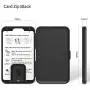 Sinjimoru Phone Card Holder Stick-on Phone Card Case, Phone Wallet Credit Card Holder on Back of Phone with up to 3 Cards and Cash Storage. Card Zip Black.