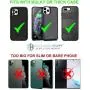 Military Grade Cell Phone Camo Case, Outdoor Carry Pouch Belt Clip Compatible w/ [iPhone 6 6S 7 8 X XR XS (4.7)] Galaxy S20 Kyocera DuraForce rugged Canvas Holster Fits Phone w/ THICK CASE (Medium)