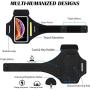 HAISSKY Armband Case with Airpods Holder/Car Key Bag Cell Phone Holder Gym Case Fits iPhone 11 Pro Max/11 Pro/Xs Max/XR 8 7 6,Galaxy S10+/S10/S10e/S9+ with Key Holder&Card Slot up to 6.8" (Black)