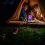 LED Portable Bluetooth Speakers with Lights, LFS Night Light IPX5 Waterproof Speakers, Color Change Diamond Shape Computer Speaker, Built-in Mic,TF Card and TWS, for iPhone Samsung Gaming Christmas