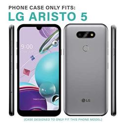 CasemartUSA Phone Case for [LG Aristo 5], [Refined Series][Black] Shockproof Protective Cover with Built-in Kickstand & Swivel Belt Clip Holster for LG Aristo 5 (T-Mobile, Metro, Sprint)