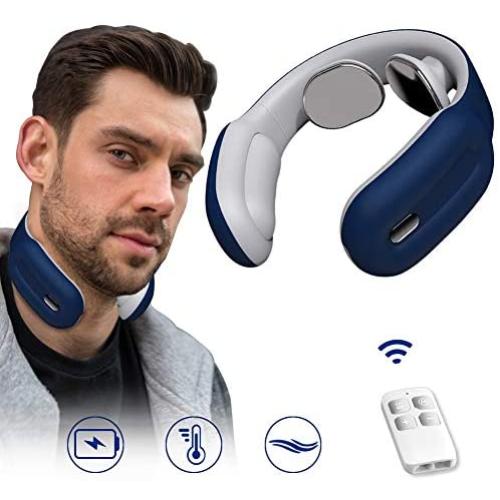 Neck Massager, Hunnay Portable Neck Massager with Heat,Cordless Neck Relax with 3 Modes and 15 speeds, Deep Tissue Massage Electric for Office,Outdoor,Home,Car,Gifts for Women,Man