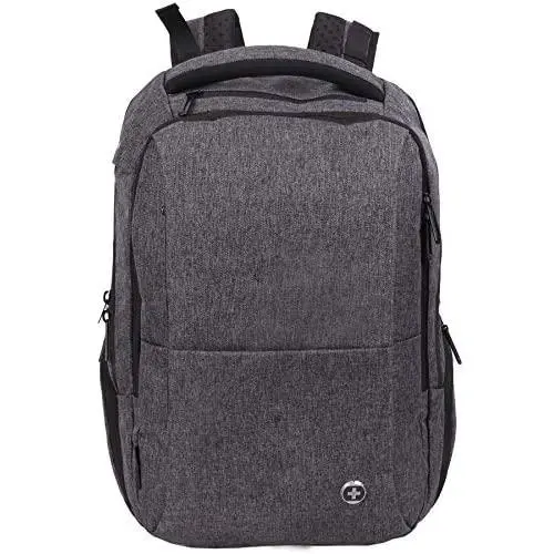 SwissDigital Zion Business Travel Massaging Backpack RFID USB-Charging, Grey (SD1004M-02) SwissDigital Zion Business Travel Massaging Backpack RFID USB-Charging, Grey (SD1004M-02)