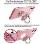 OCYCLONE for iPhone 11 Case, Cute Glitter Sparkle Bling Diamond Rhinestone Bumper with Ring Kickstand Women Girls Soft Pink Protective Phone Case for iPhone 11 [6.1 inch] 2019 - Rose Gold