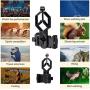 UniqueFire Telescope Phone Mount Universal Smart Phone Adapter Holder for Spotting Scope, Binoculars, Monocular, Microscope, 360° Rotatable Cellphone Clip fits Almost All Smartphone on The Market