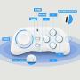 PL-608 Mini Bluetooth Gamepad, Portable Wireless Bluetooth Gaming Controller with Remote Shutter Multimedia Controller, for Mobile Phone, Tablet and PC(White)