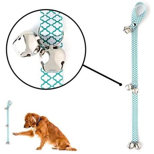 Mighty Paw Tinkle Bells 2.0, Designer Dog Doorbells, Stylish Fabric with Premium Quality Jingle Bells, Housetraining Doggy Door Bells for Potty Training, Includes Free Wall Hook