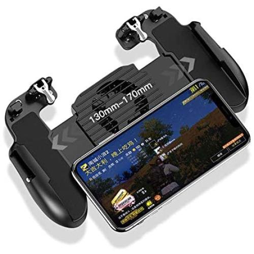 OUYAWEI H5 Hand Grip Mobile Phone Gamepad Retractable Cooling Fan Joystick Controller Battery Holder Hollow Trigger
