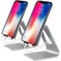 COOLOO Cell Phone Stand,【2 Pack】 Mobile Phone Anti-Skid Holder, Cradle, Dock Compatible Android Smartphone, Phone 11 Pro Xs Max Xr X 8 7 6 6s Plus 5s, Accessories Desk - Silver COOLOO Cell Phone Stand,【2 Pack】 Mobile Phone Anti-Skid Holder, Cradle, Dock Compatible Android Smartphone, Phone 11 Pro Xs Max Xr X 8 7 6 6s Plus 5s, Accessories Desk - Silver