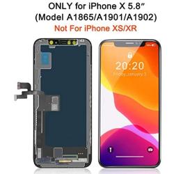 YPLANG for iPhone X Screen Replacement, LCD Display 5.8 inch with 3D Touch Digitizer Frame Assembly with Magnetic Screws Map, Complete Repair Tools and Screen Protector