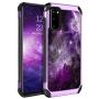 BENTOBEN Galaxy S20 Case, Galaxy S20 5G Case, Shockproof Space Design Hybrid Dual Layer Hard PC Soft Bumper Slim Sleek Protective Phone Cover for Samsung Galaxy S20 2020 Release 6.2Inch, Purple Nebula