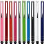 Stylus pens for touch screens iPhone iPad tablet Android smartphones and Capacitive devices, 10 Colors, iBart